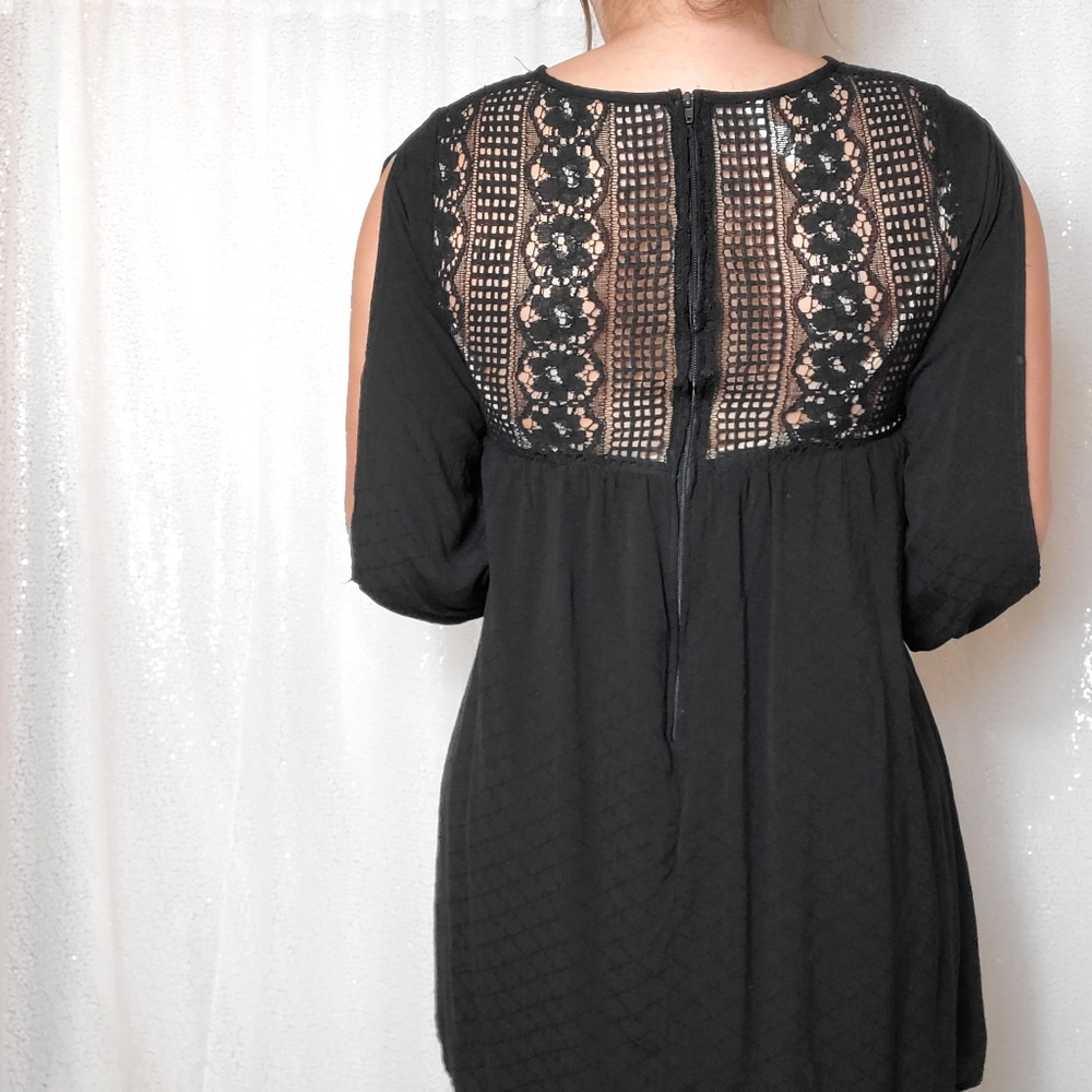SOLD!!!        Xhilaration Black Floral Lace Dress - Picture 2 of 6